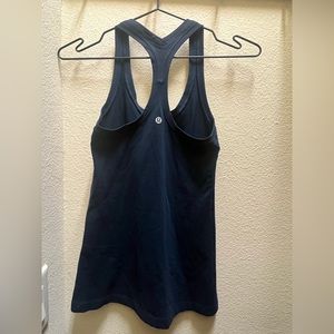 Navy blue loose-fitting tank